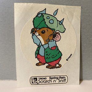 Vintage Trend Mouse Scratch ‘N Sniff Spring Rain Stickers